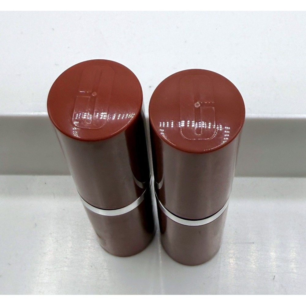 Clinique Pop Lip Colour + Primer 02 Bare Pop Shimmer Nude Lipstick Set of 2
